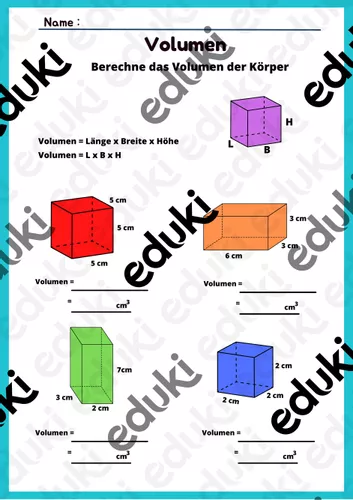 Mathematik 6. Klasse: Volumen und Einheiten von Körpern ...