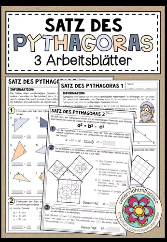 SATZ DES PYTHAGORAS 3 Arbeitsbl tter Unterrichtsmaterial Im Fach satz-des-pythagoras-3-arbeitsbl-tter-unterrichtsmaterial-im-fach