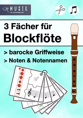 MUSIK ️ Blockflöte barocke Griffweise als Fächer • Griff Note ...
