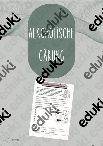 Versuch zur alkoholischen Gärung – Unterrichtsmaterial im Fach Biologie