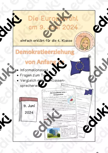 europawahlen 9 juni 2024 europaische union Europäische Union Unterrichtsmaterial
Europawahlen 9 Juni 2024 Europäische Union – Unterrichtsmaterial im