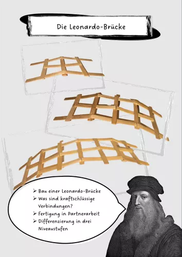 leonardo da vinci brucke kraftschlussige verbindung Leonardo Brücke Arbeitsblatt
Leonardo da Vinci Brücke Kraftschlüssige Verbindung