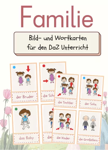 Familie - Bildkarten (DAF/DAZ) Flashcards – Unterrichtsmaterial im Fach ...