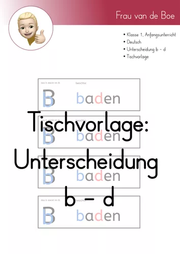 Unterscheidung_b_d – Unterrichtsmaterial im Fach Deutsch