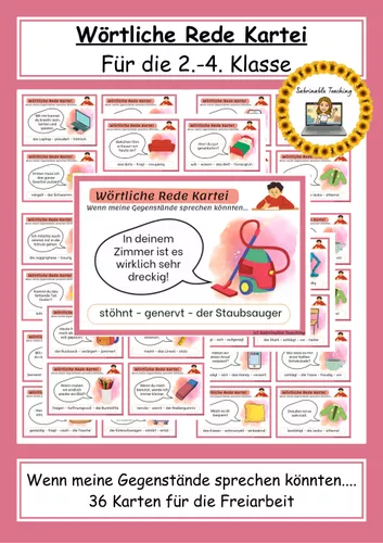 Dialog Unfall Wörtliche Rede: Freiarbeitskartei 2.-4. Klasse – Unterrichtsmaterial im ...