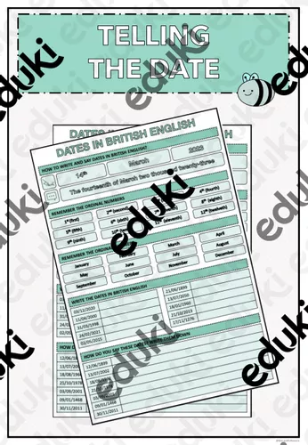 The Date Lesson Telling the Date – Unterrichtsmaterial im Fach Englisch