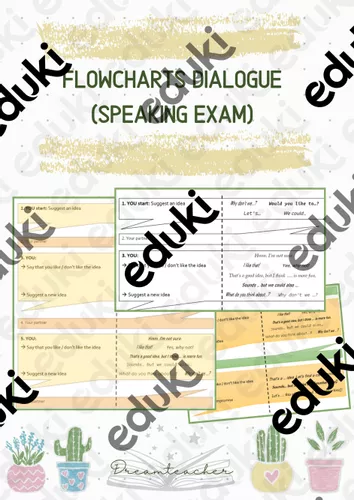 Flowcharts Dialogue (speaking exam) – Unterrichtsmaterial im Fach Englisch
