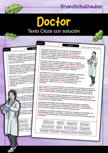 Doctor - Texto Cloze con solución - Profesiones (Español ...
