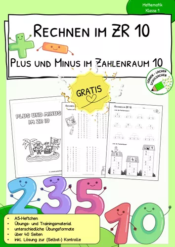 Rechnen im ZR 10 - Plus- und Minusaufgaben - FREEBIE ...
