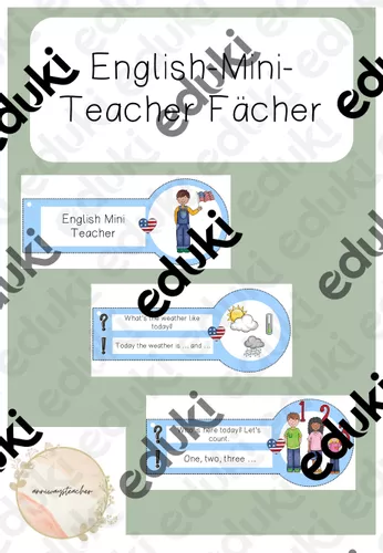 English-Mini Teacher Fächer inklusive Wortspeicher ...
