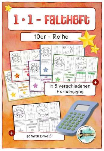 Einmaleins Faltheft 10er-Reihe – Unterrichtsmaterial im Fach Mathematik