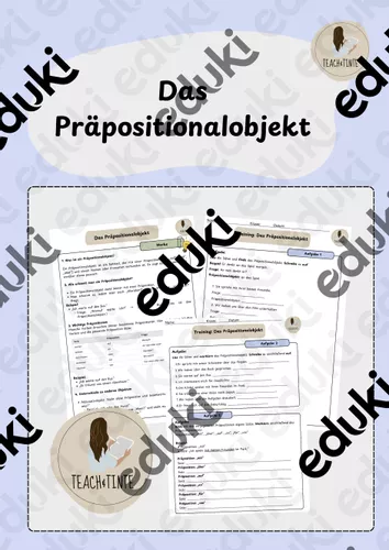 Das Präpositionalobjekt Satzglieder – Unterrichtsmaterial im Fach Deutsch