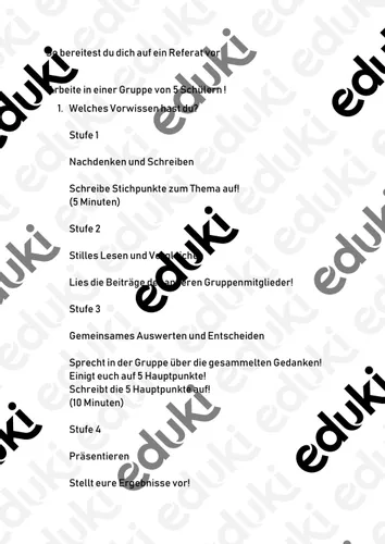 Arbeitsschritte Referate erarbeiten leichte Sprache ...