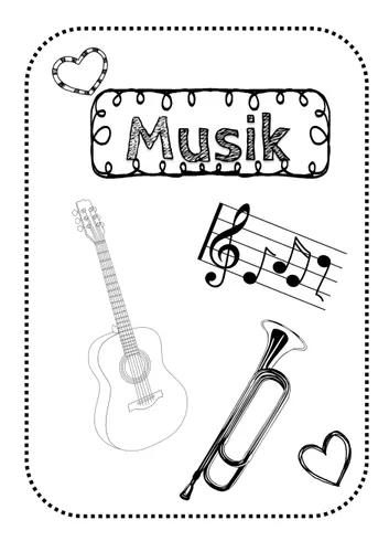 Deckblatt Musik zum Ausmalen – Unterrichtsmaterial in den Fächern Kunst Deckblatt Musik zum Ausmalen – Unterrichtsmaterial in den Fächern Kunst