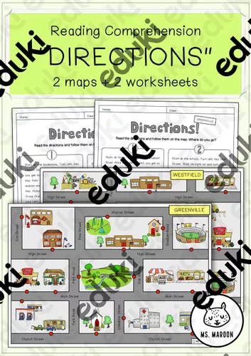 Maps And Directions Worksheets Giving Directions Interactive Worksheet