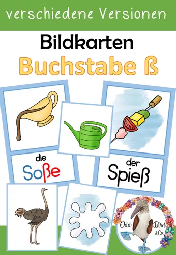 Bildkarten - Buchstabe ß für die Buchstabeneinführung ...