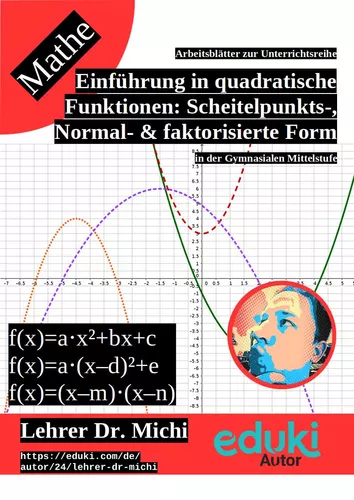 Quadratische Funktionen: Grundform, Scheitelpunktform, Normalform und ...