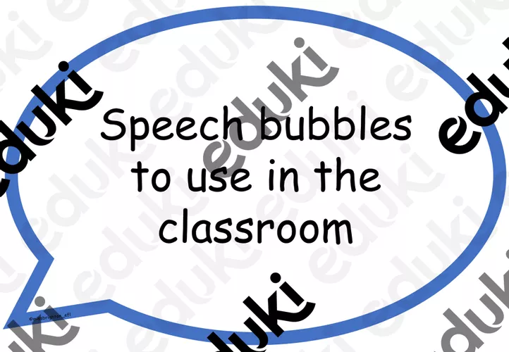 School - speech bubbles (guide to answering questions) - material de la ...