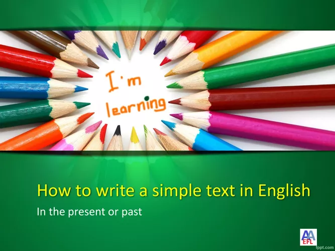 HOW TO WRITE BASIC TEXTS IN ENGLISH - material de la siguiente ...