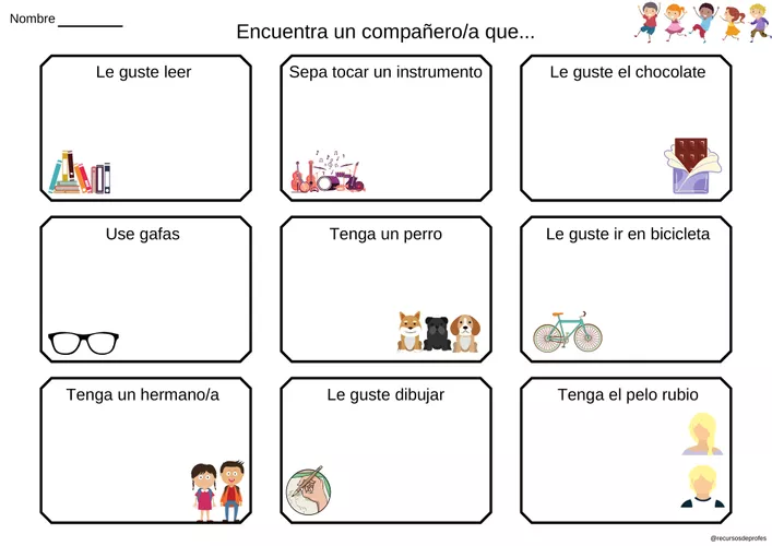 Encuentra a un compañero que - material de la siguiente asignatura ...
