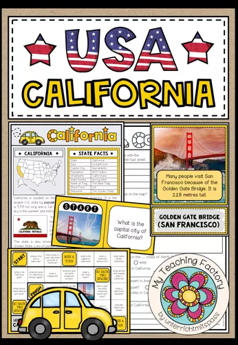 California Fact File USA - CALIFORNIA (Fact Sheets, Worksheets and Games) - material de la ...