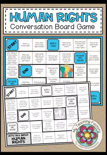 Human rights - Conversation Board Game - material de la siguiente ...