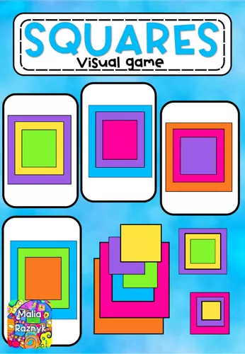 Juego de percepción visual / Squares Visual Game - material de la ...