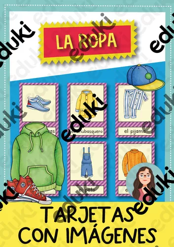 Tarjetas Ropa La ropa - tarjetas con imágenes para primaria / ELE - material ...