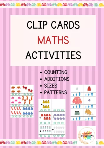 Clip Numbers Math Games CLIP CARDS MATHS ACTIVITIES FOR PRESCHOOLERS - material de la siguiente ...