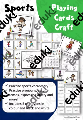 Sports Playing Cards Craft - material de la siguiente asignatura Inglés ...
