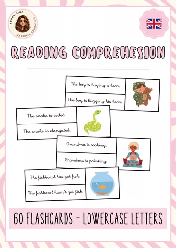 Reading comprehension cards LOWERCASE LETTERS - material de la ...