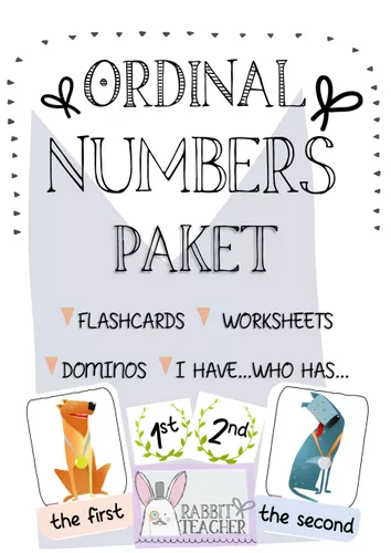 Ordinal numbers (Flashcards, I have..who has..., Dominos) - material de ...