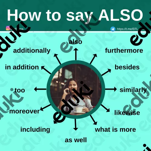 How to say ALSO - Ressource pédagogique pour ton cours de Anglais