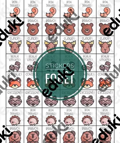 STICKERS FORÊT 🦊 - Ressource pédagogique pour ton cours de Matériel ...