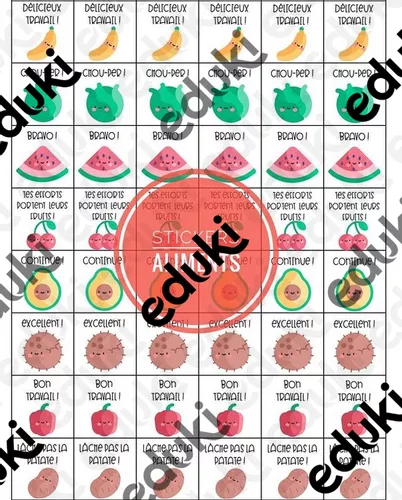 STICKERS ALIMENTS 🍓 - Ressource pédagogique pour ton cours de Matériel ...