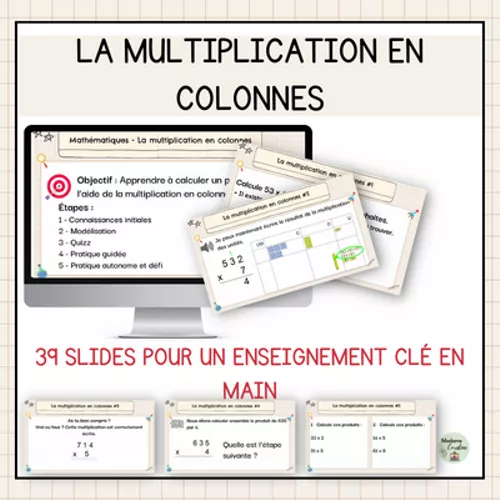 La multiplication en colonnes - Enseignement clé en main - Ressource ...