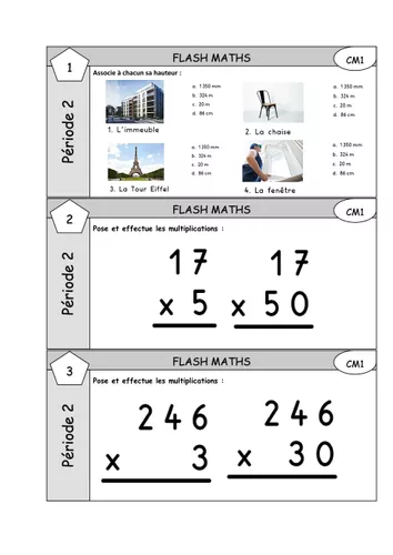 Flash Maths Période 2 CM1 - Ressource pédagogique pour ton cours de ...