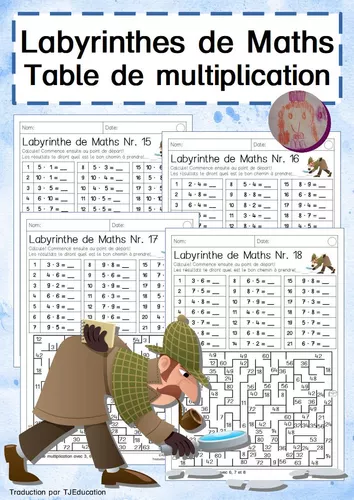 Labyrinthes de Maths: Table de multiplication - Ressource pédagogique ...