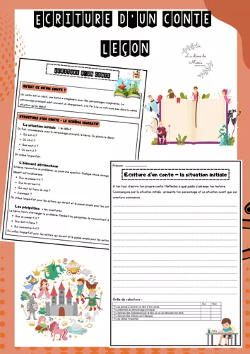 Main Conte Section Ecriture d’un conte - leçon complète - Ressource pédagogique pour ton ...