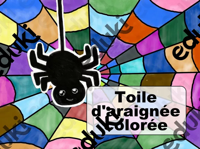 ART: Toile d'araignée colorée - Ressource pédagogique pour ton cours de ...