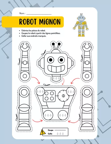 Robot à construire +7 fiches d'activités - Ressource pédagogique pour ...