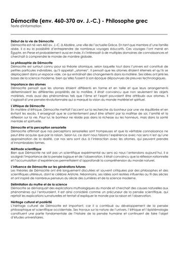 Démocrite (env. 460-370 av. J.-C.) - Philosophe grec - Ressource ...