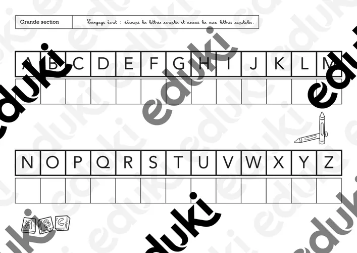 Alphabet en script/capital à reconstituer - Ressource pédagogique pour ...