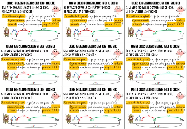 Mémo - Compléments de 1000 - Ressource pédagogique pour ton cours de ...