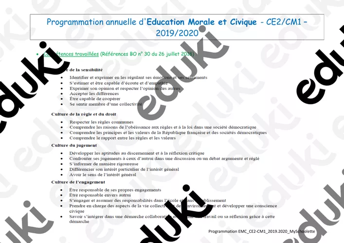 Programmation EMC Classe De CE2 CM1 Ressource P dagogique Pour Ton Programmation emc classe de ce2 cm1 ressource p dagogique pour ton