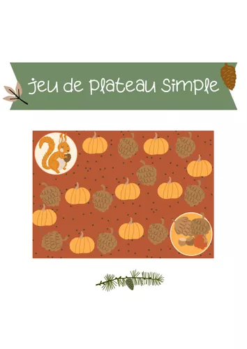 Plateau Simple Jeu de plateau simple AUTOMNE - Ressource pédagogique pour les matières ...