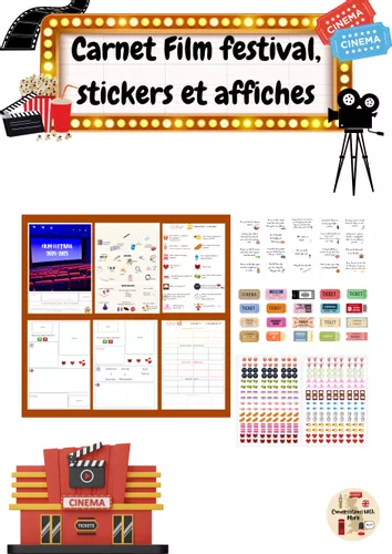 Carnet Film Festival - 2 niveaux et stickers - Ressource pédagogique ...