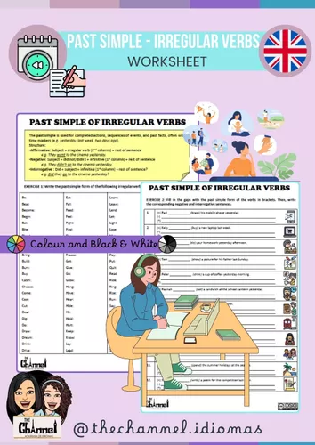 PAST SIMPLE - Worksheet (12 sentences) - Ressource pédagogique pour ton ...