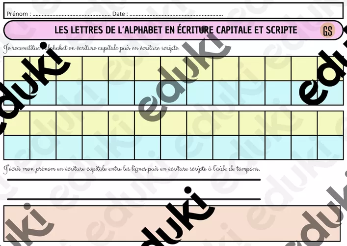 les lettres en capitale et script - Ressource pédagogique pour ton ...