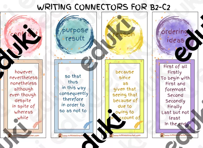 Writing connectors B2-C2 - Εκπαιδευτικό υλικό για το μάθημα